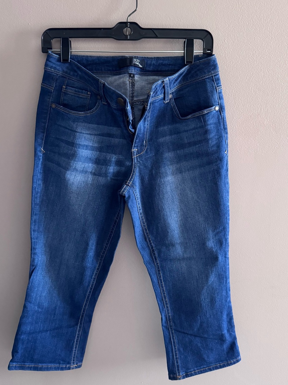1822 Denim Dark Blue Capri Jeans